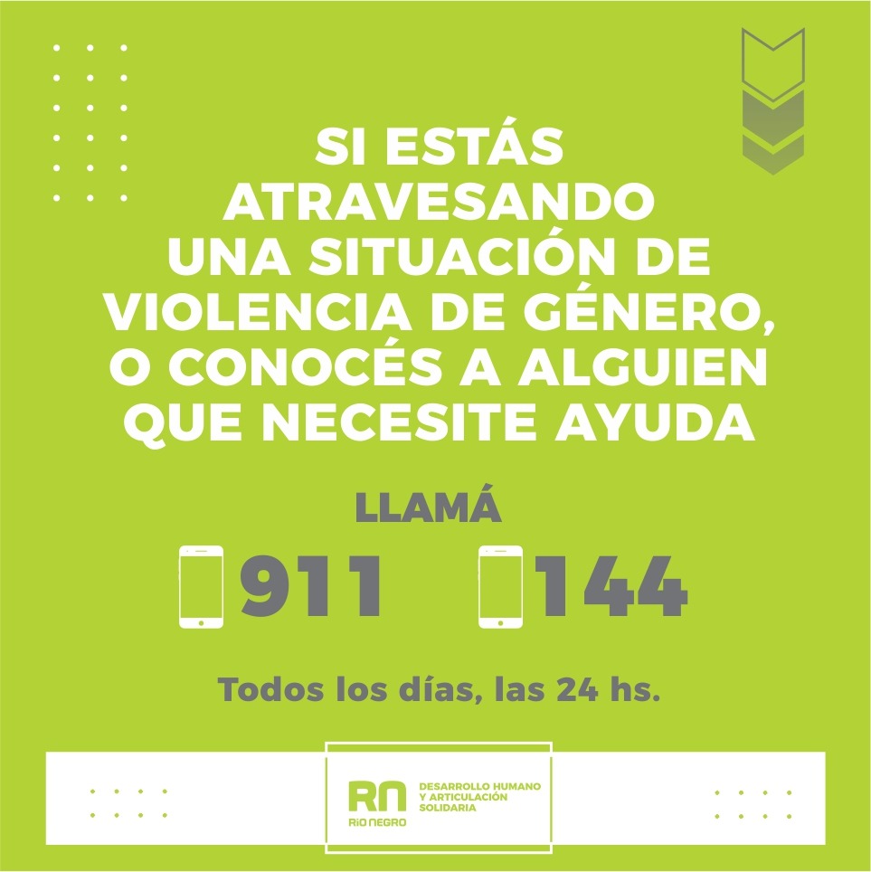 Imagen-Ante una situación de violencia de género, denunciá al 144 o 911